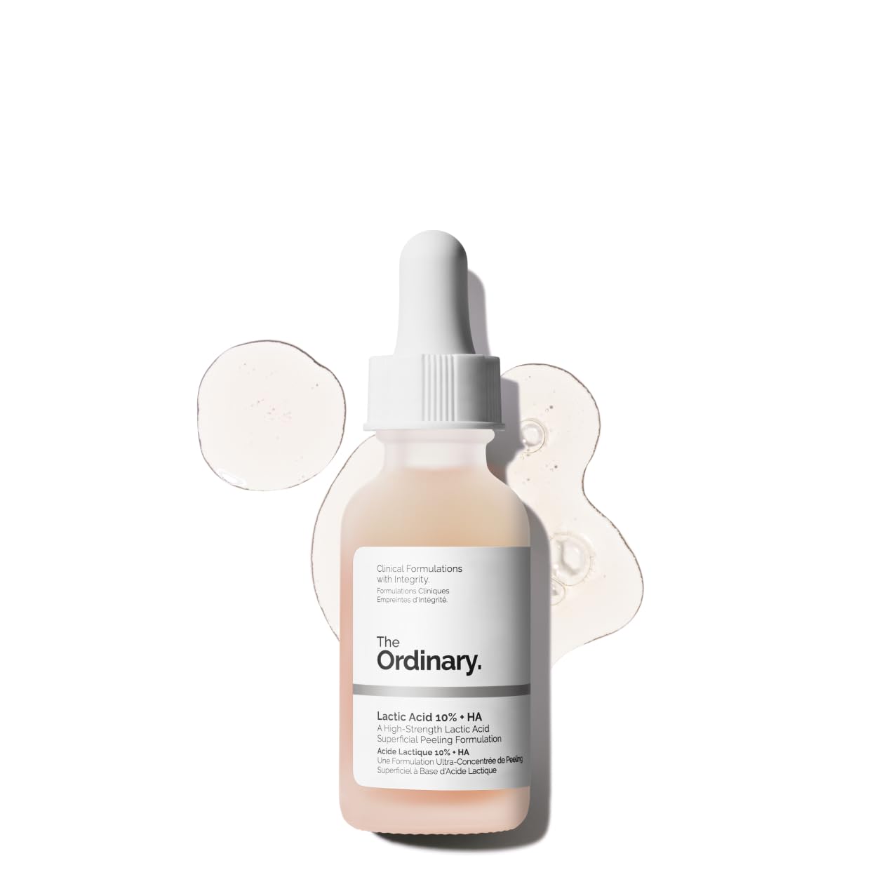 The Ordinary Lactic Acid 10% + Hyaluronic Acid Serum for Smoother Skin, 1 Fl Oz
