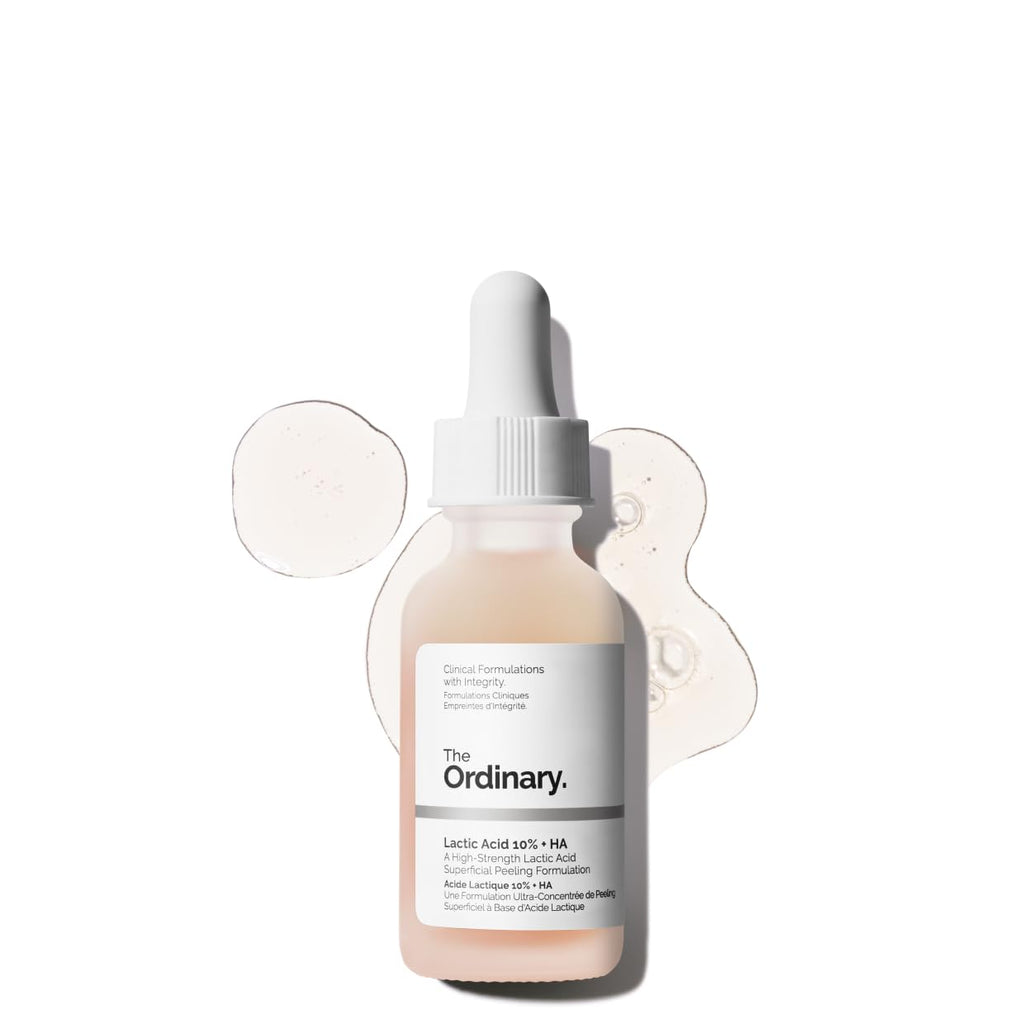 The Ordinary Lactic Acid 10% + Hyaluronic Acid Serum for Smoother Skin, 1 Fl Oz