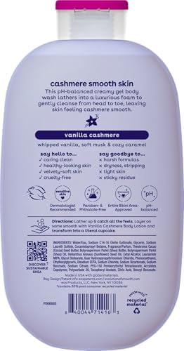 eos Moisturizing Vanilla Body Wash for Sensitive Skin - Shea Butter Formula