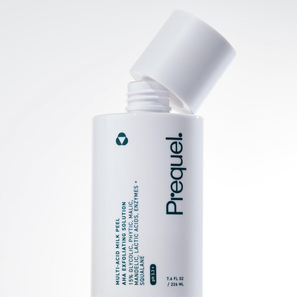 Prequel Skin Multi-Acid Milk Peel - 15% Glycolic Acid Face Exfoliant for Brighter, Smoother Skin, 7.6 oz