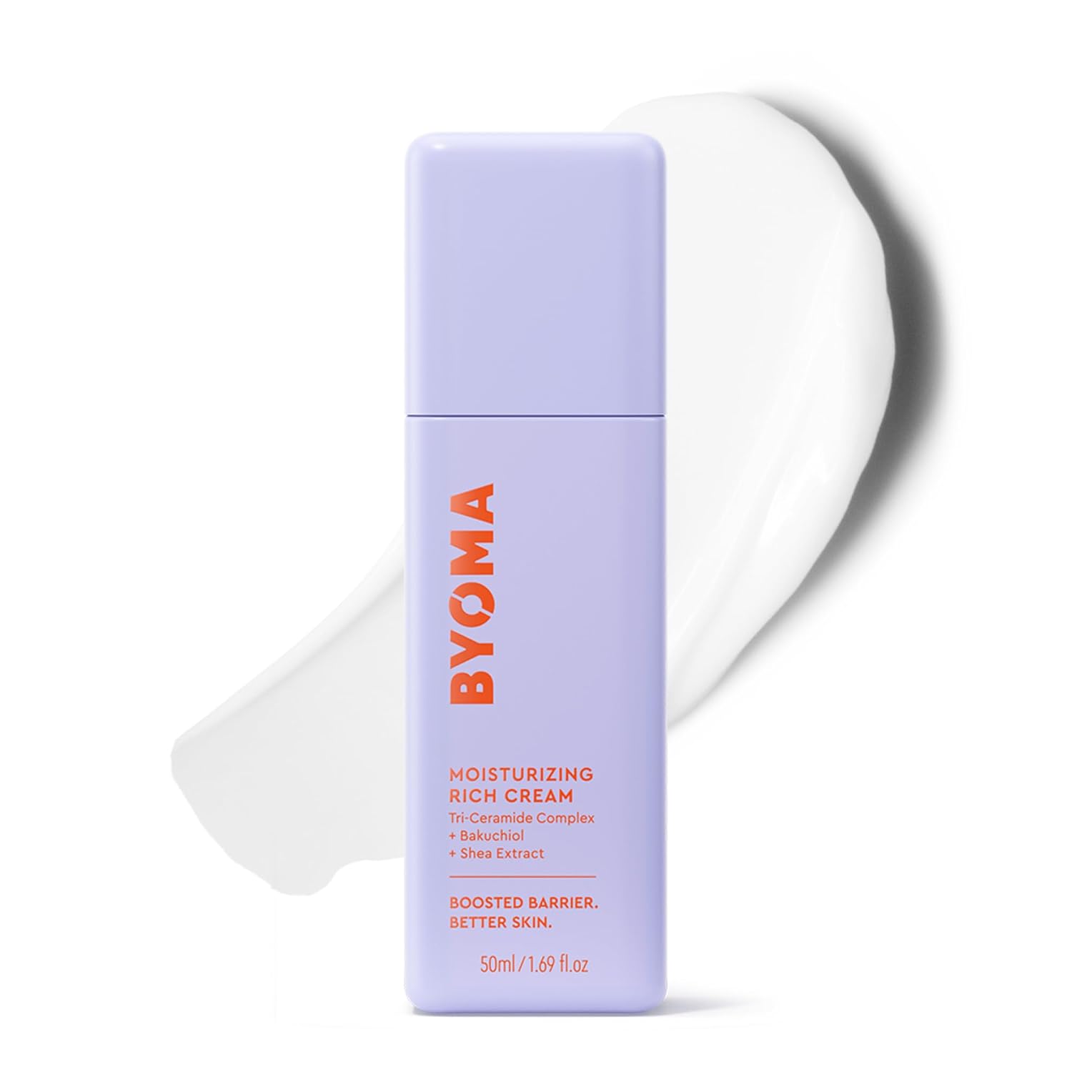 BYOMA Moisturizing Rich Cream with Bakuchiol & Ceramide for Dry Skin - Anti Wrinkle, Alcohol Free, 1.69 fl oz