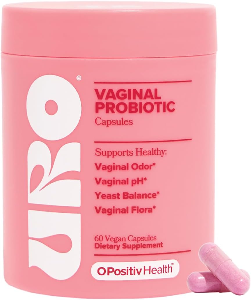 O Positiv URO Vaginal Probiotics for Women - pH Balance & Healthy Odor, 60 Capsules