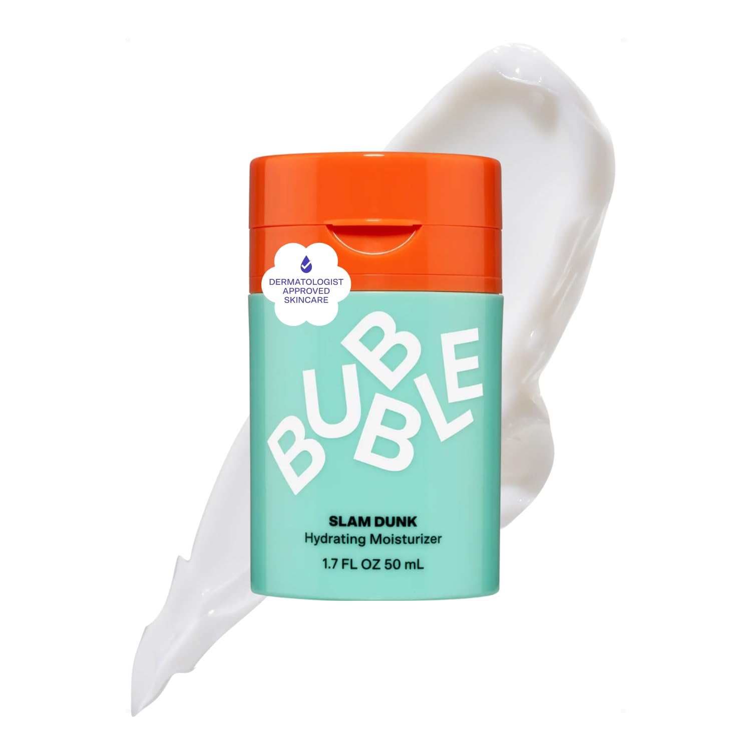 Bubble Skincare Slam Dunk Hydrating Face Moisturizer - Lightweight Daily Cream with Vitamin E + Aloe, 1.7 fl oz