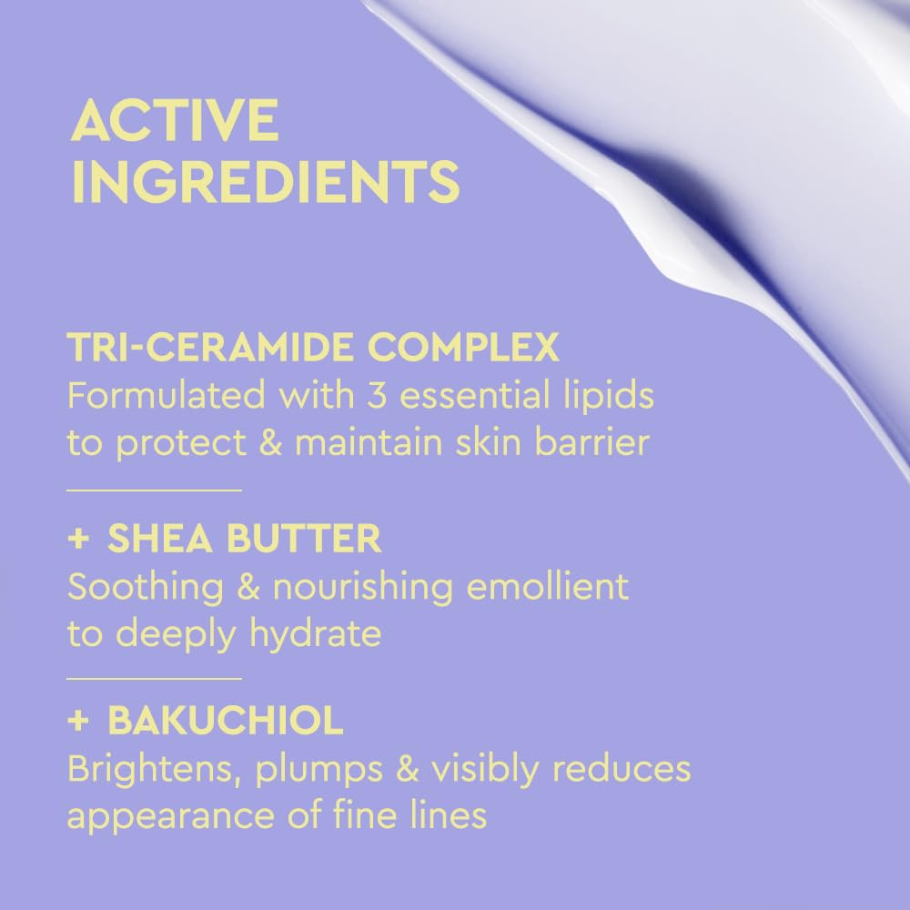 BYOMA Moisturizing Rich Cream with Bakuchiol & Ceramide for Dry Skin - Anti Wrinkle, Alcohol Free, 1.69 fl oz