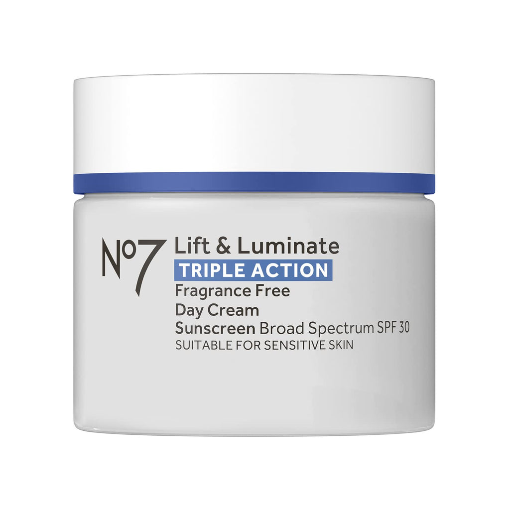 No7 Lift & Luminate Triple Action Face Cream - Anti-Aging Moisturizer with SPF 30 for Mature Skin