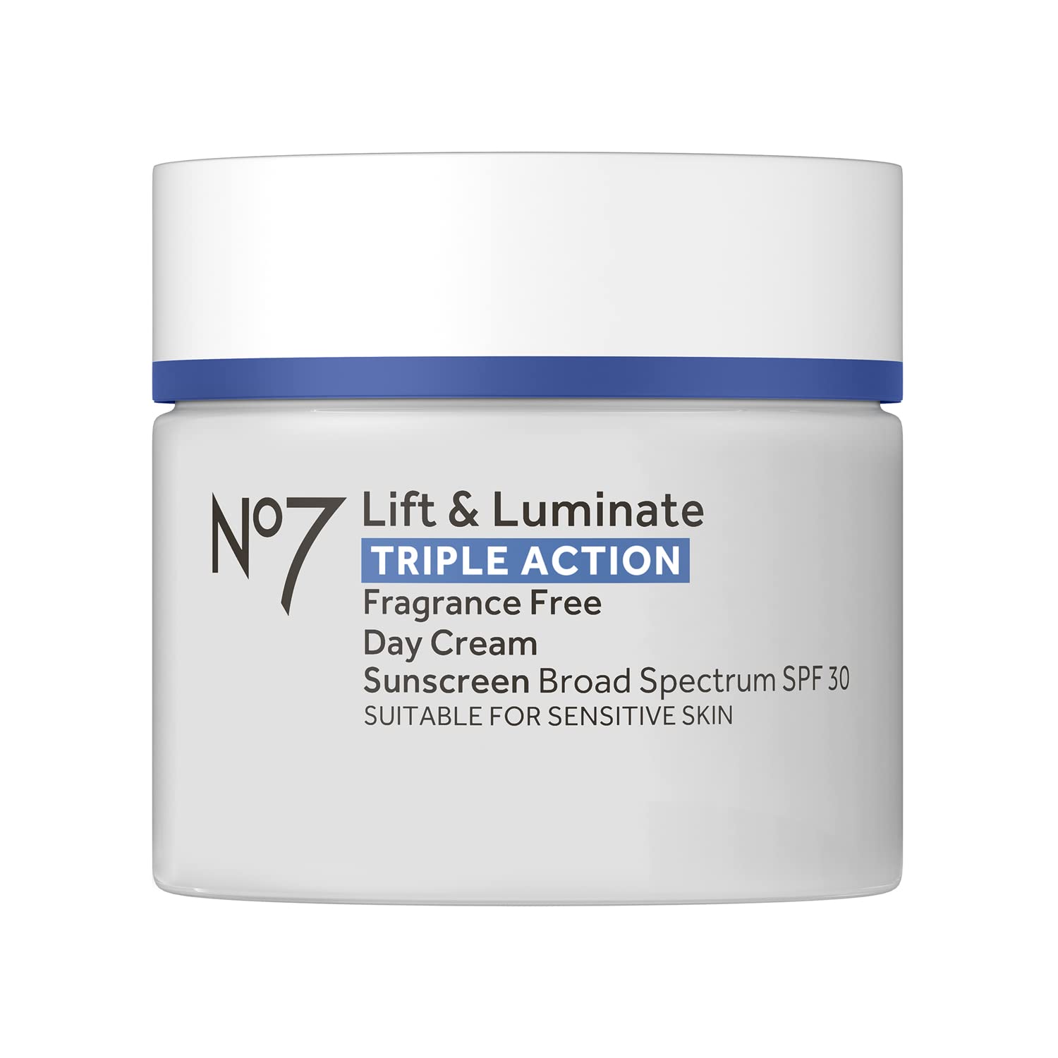 No7 Lift & Luminate Triple Action Face Cream - Anti-Aging Moisturizer with SPF 30 for Mature Skin