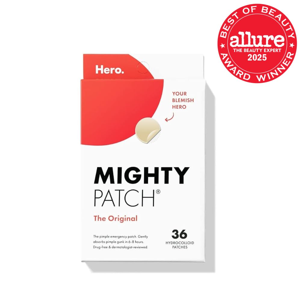 Mighty Patch Original Hydrocolloid Acne Pimple Patches for Face - 36 Count