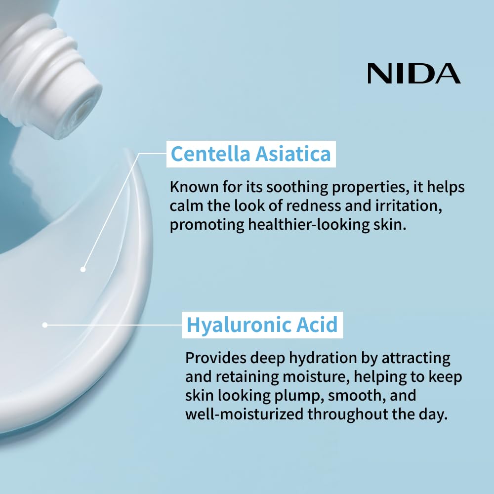 NIDA Youthful Formula Moisturizing Cream for Wrinkles & Dry Skin - Hyaluronic Acid, Collagen | 100ml