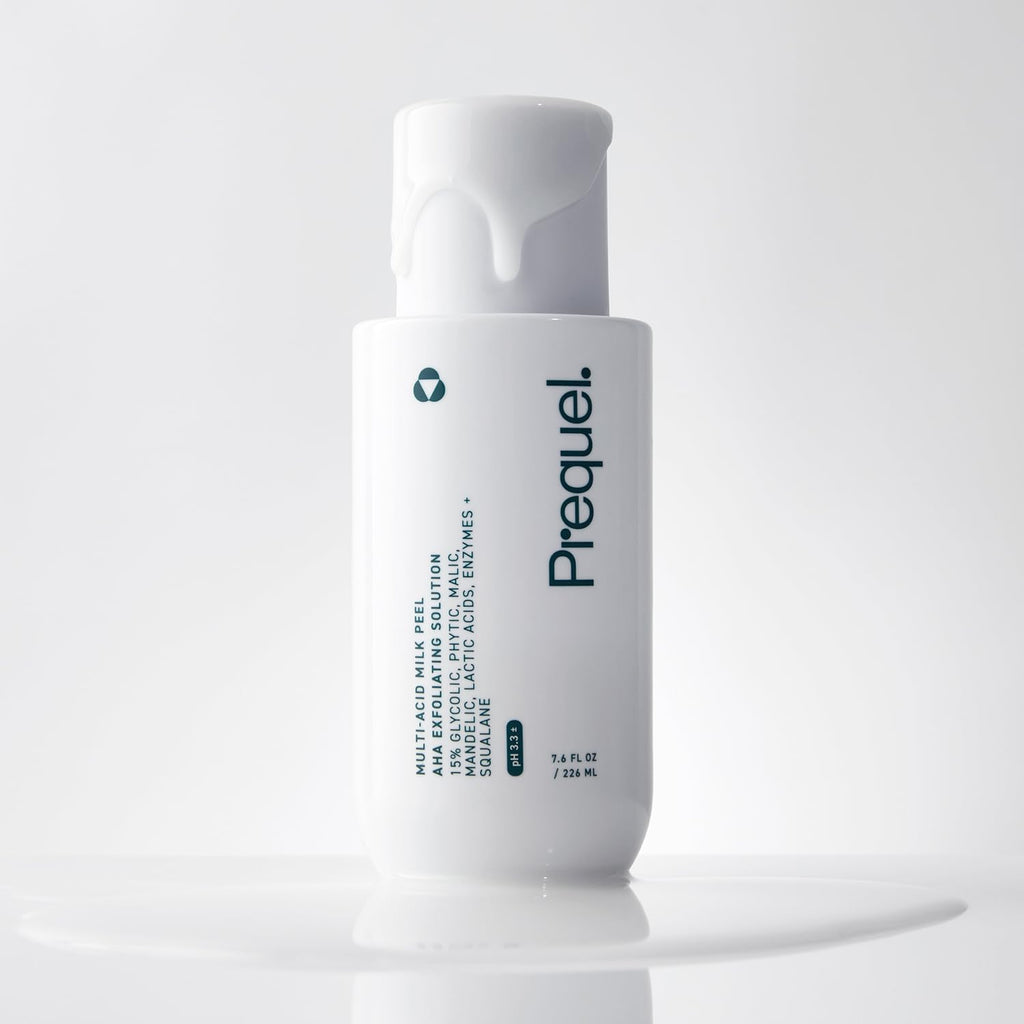 Prequel Skin Multi-Acid Milk Peel - 15% Glycolic Acid Face Exfoliant for Brighter, Smoother Skin, 7.6 oz