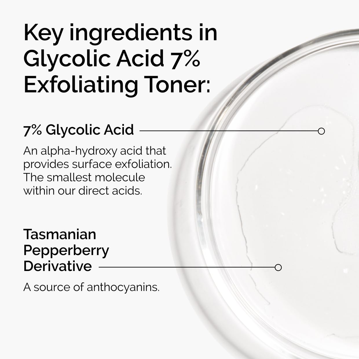 The Ordinary 7% Glycolic Acid Exfoliating Toner for Even Skin Tone & Radiance