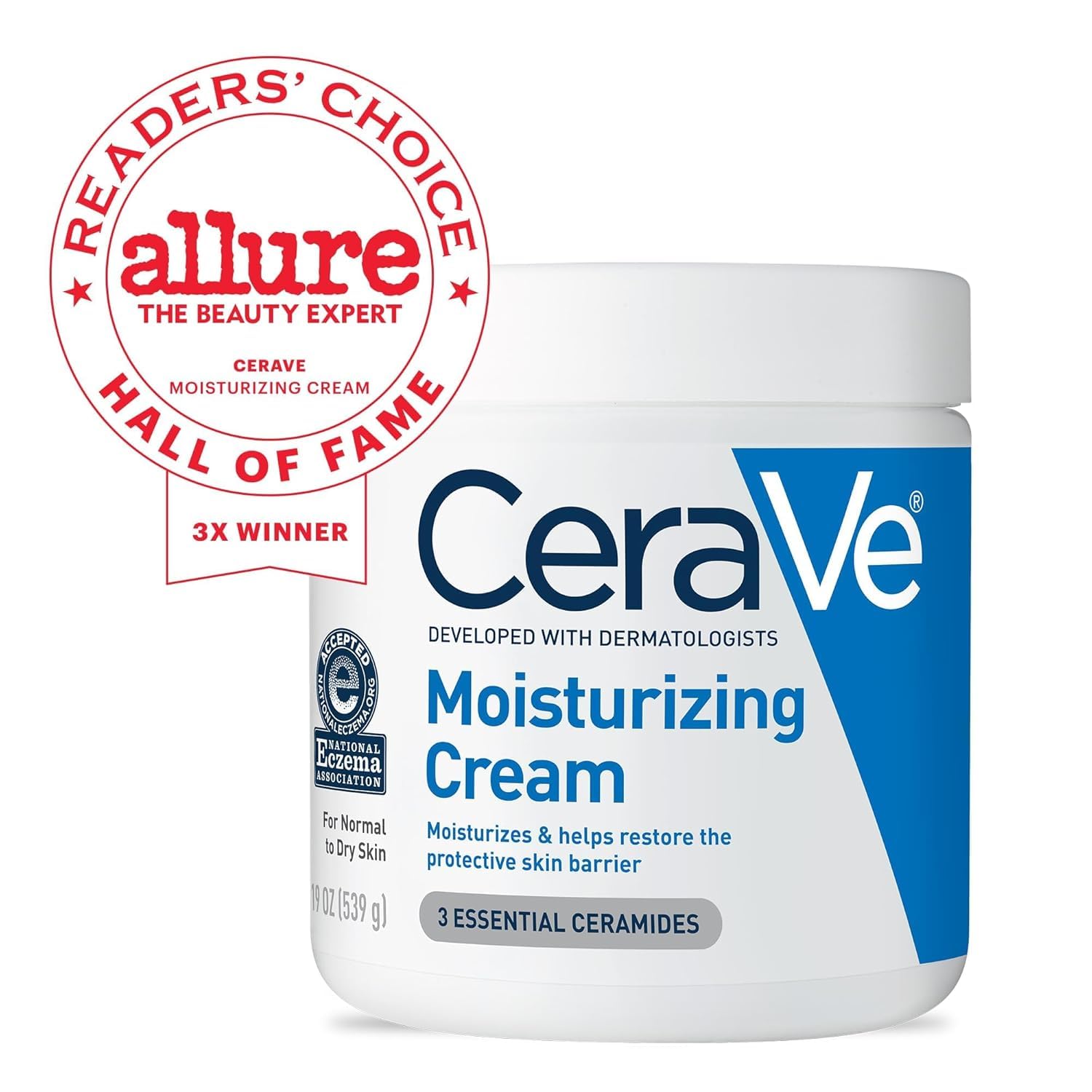 CeraVe Moisturizing Cream for Dry Skin - Hydrating Face & Body Lotion with Ceramides, 19 fl oz