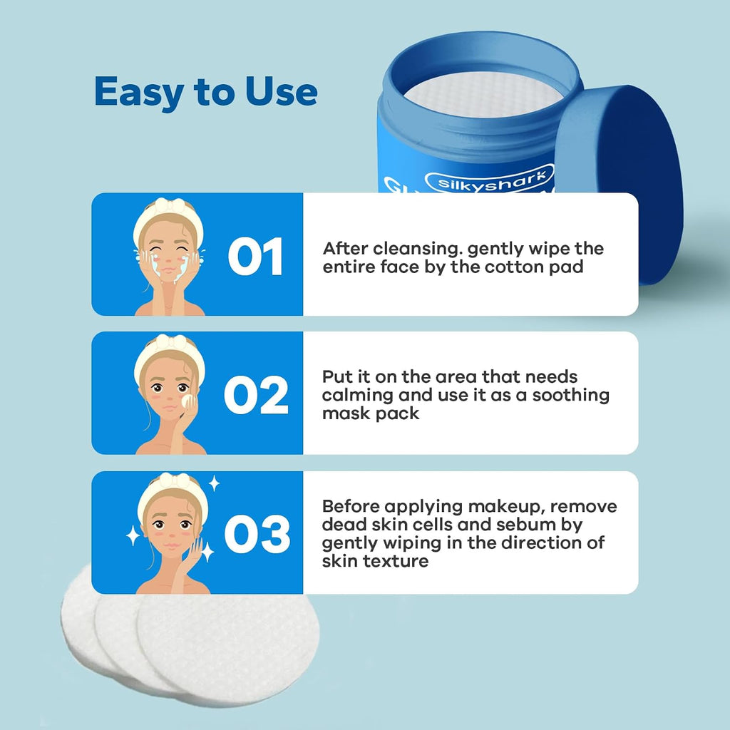SilkyShark 20% Glycolic Acid + Salicylic Acid Resurfacing Pads for Face & Body, 60 Count