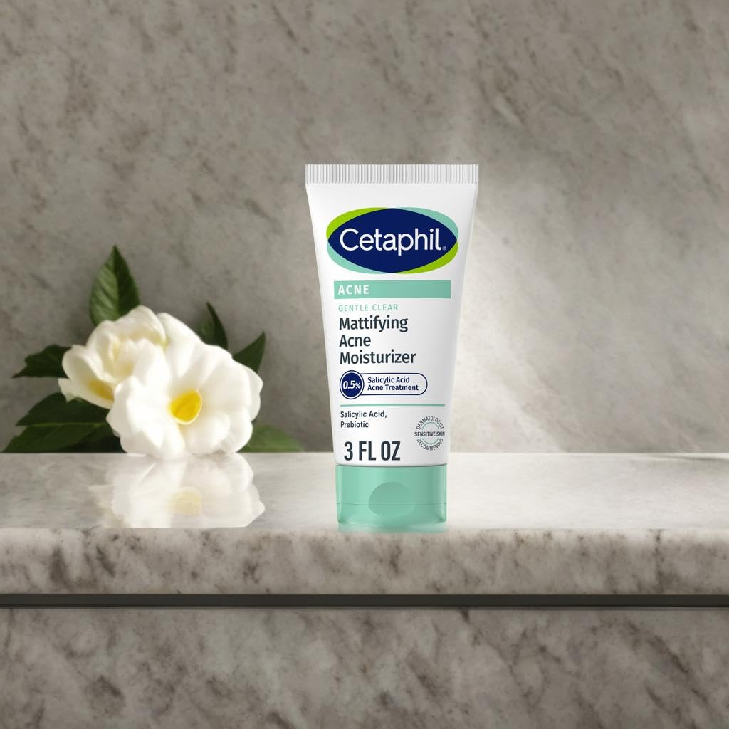 Cetaphil Gentle Acne Moisturizer with 0.5% Salicylic Acid for Sensitive Skin, 3oz