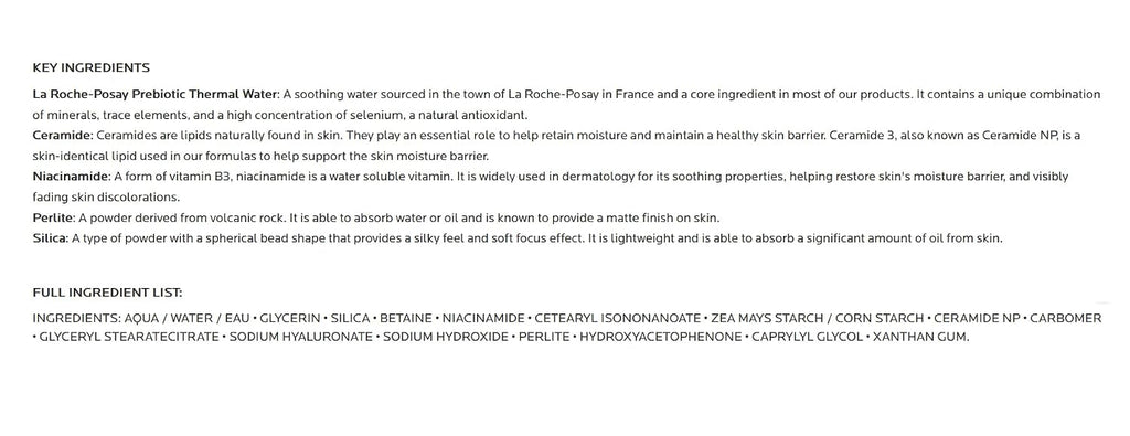 La Roche-Posay Toleriane Double Repair Matte Moisturizer for Oily Skin - Oil-Free Niacinamide & Ceramide Formula