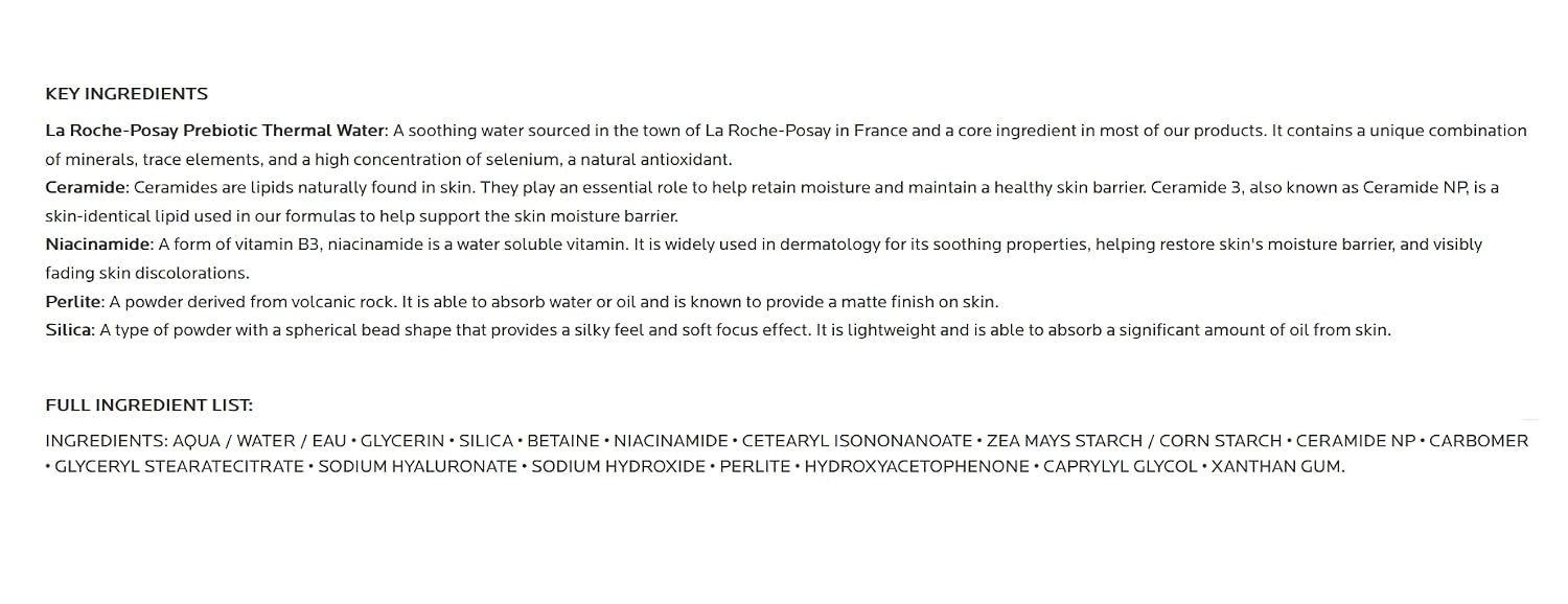 La Roche-Posay Toleriane Double Repair Matte Moisturizer for Oily Skin - Oil-Free Niacinamide & Ceramide Formula