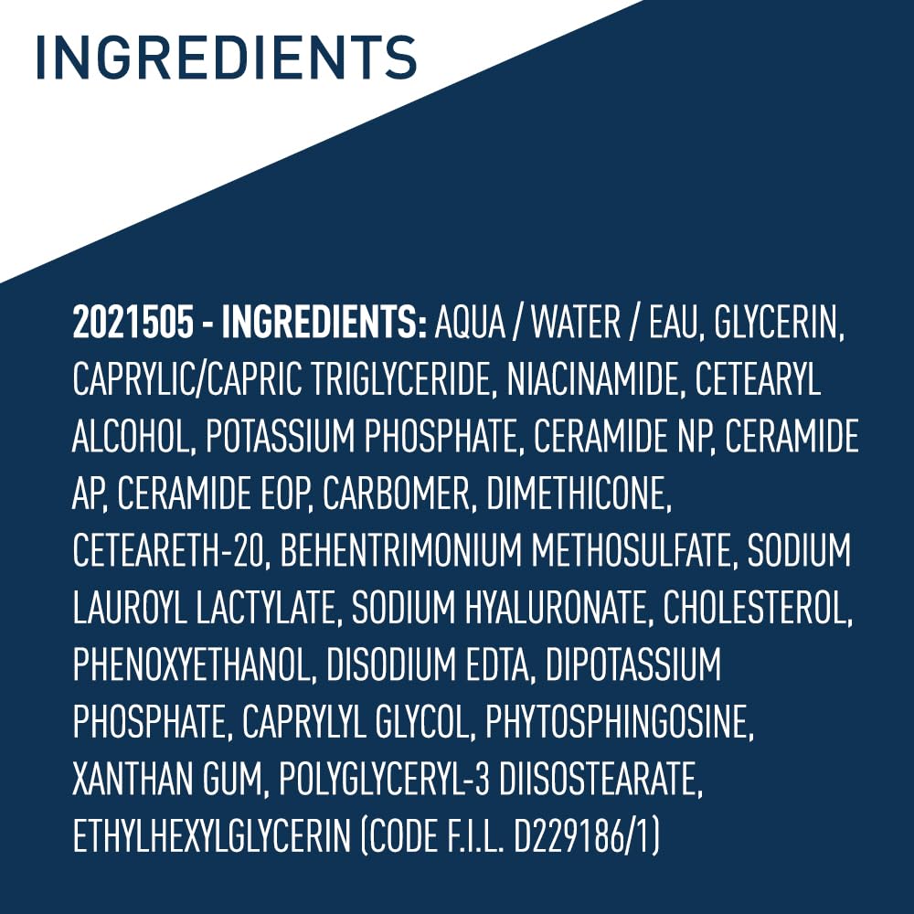 CeraVe PM Night Moisturizer with Hyaluronic Acid & Niacinamide for All Skin Types, 3 oz