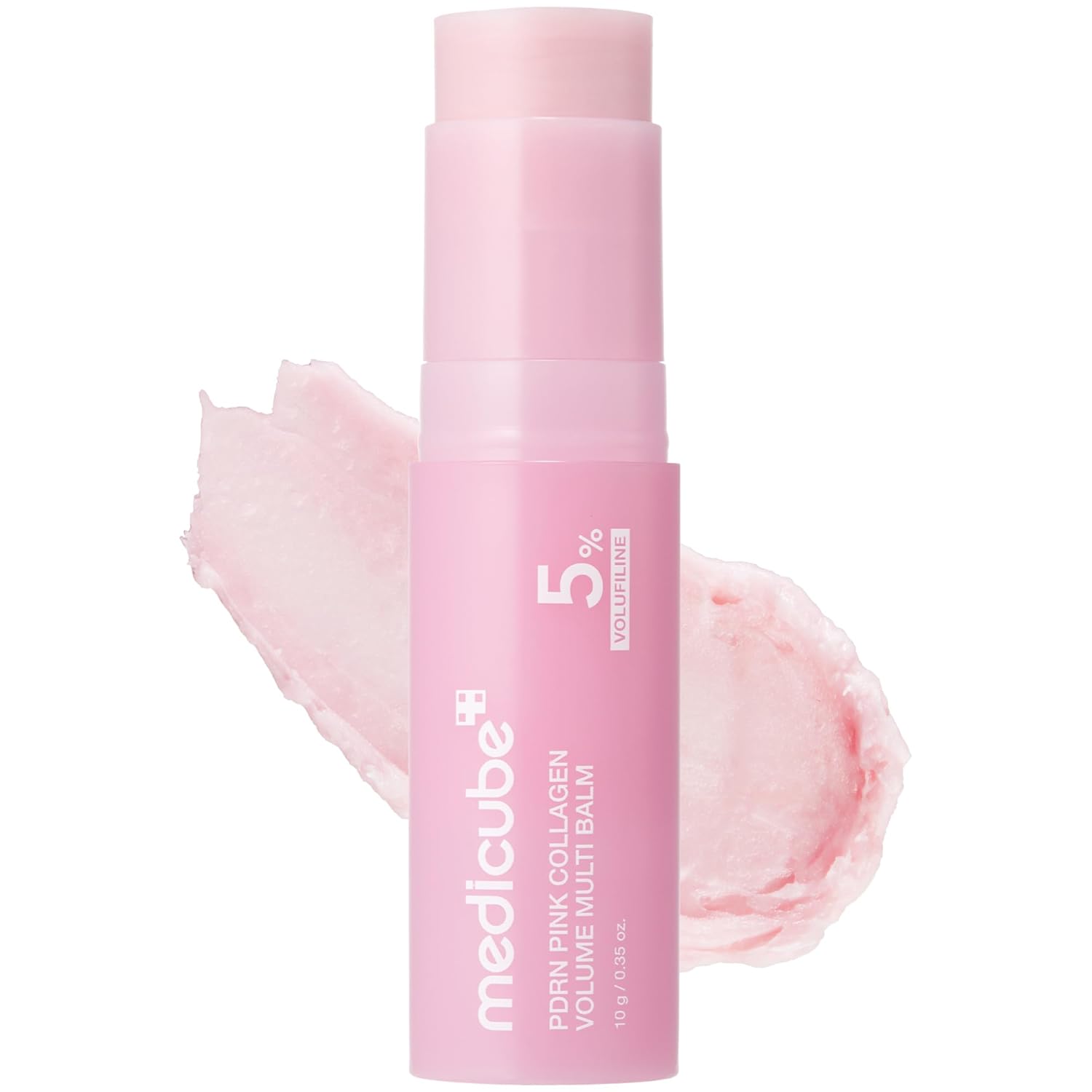 Medicube PDRN Pink Collagen Volume Multi Balm Stick for Under-Eyes & Smile Lines - Plumping Radiance for Neck, Lips
