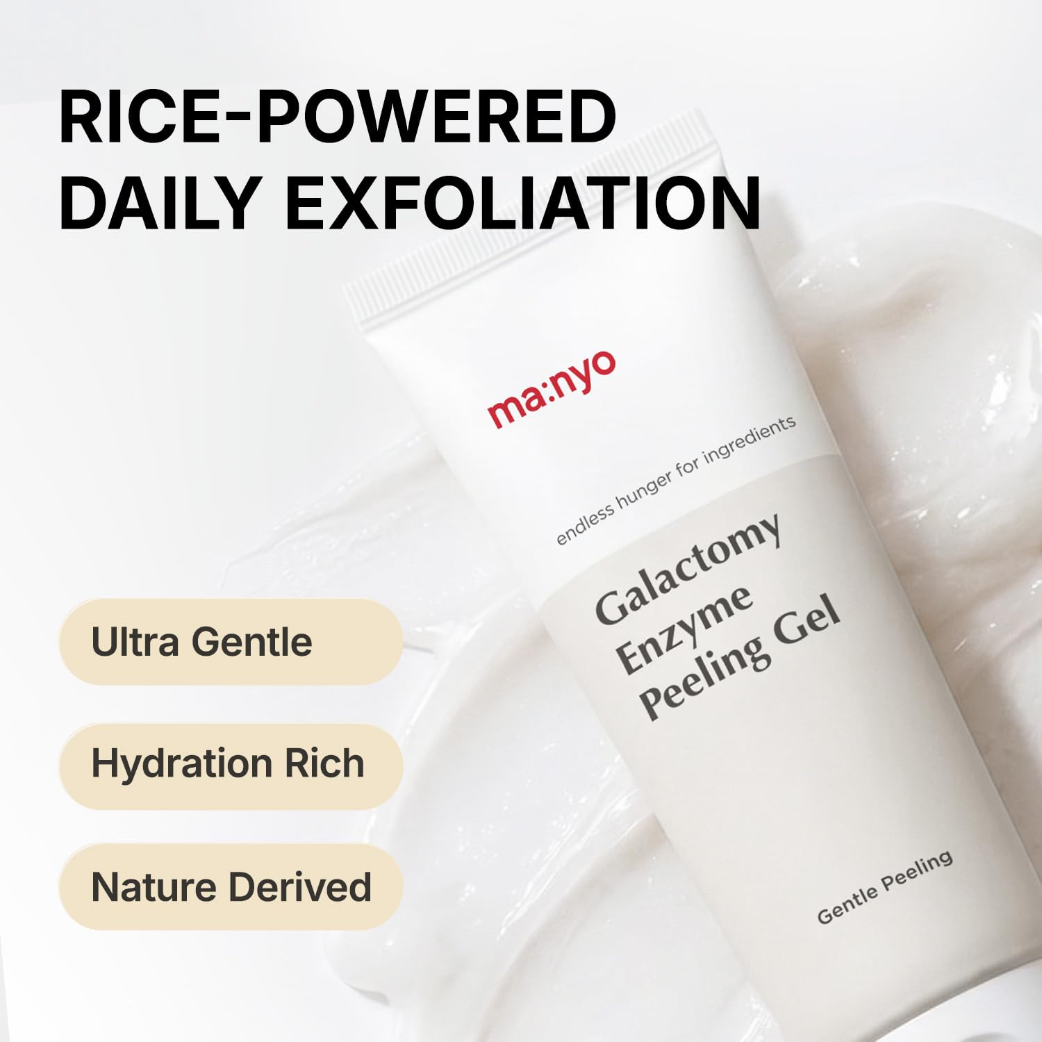 MANYO Galactomy Enzyme Face Peeling Gel - Gentle Exfoliation & Hydration for Smoother Skin, 2.5oz
