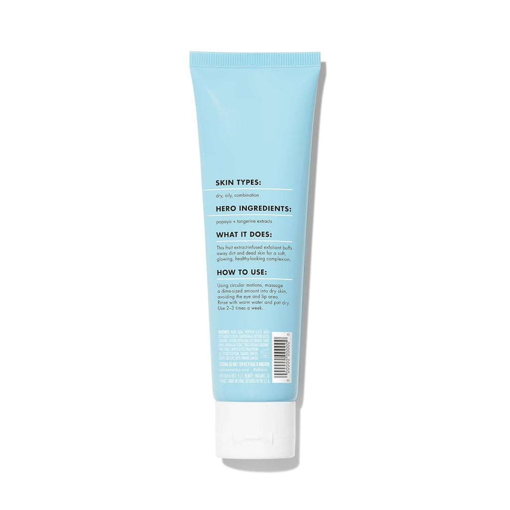 e.l.f. Gentle Peeling Exfoliant Cleanser for All Skin Types - Papaya Enzymes, 3.04 fl oz