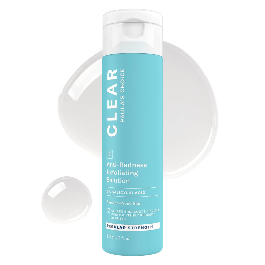 Paula's Choice CLEAR Anti-Redness Exfoliating Solution - 2% Salicylic Acid for Acne & Pore Care