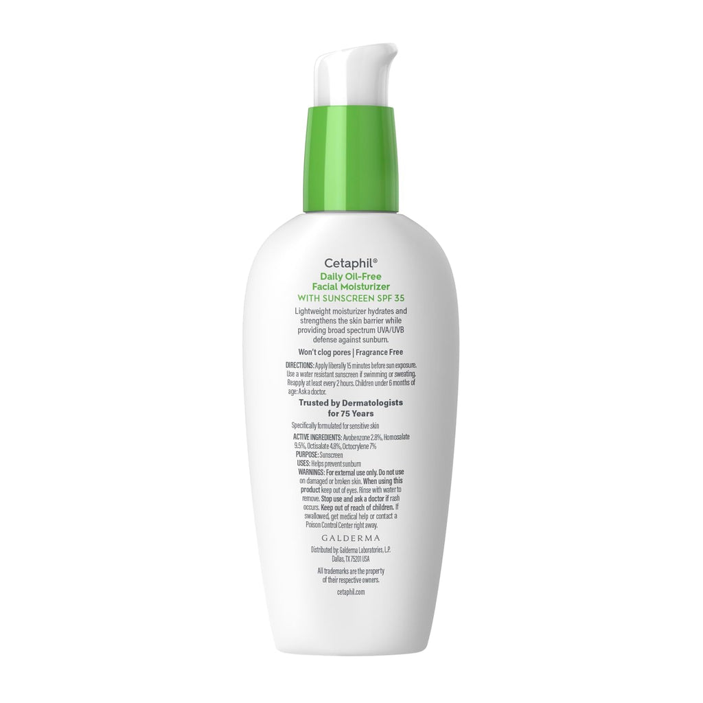Cetaphil Daily Facial Moisturizer SPF 35 - Oil-Free & Fragrance-Free for Sensitive Skin