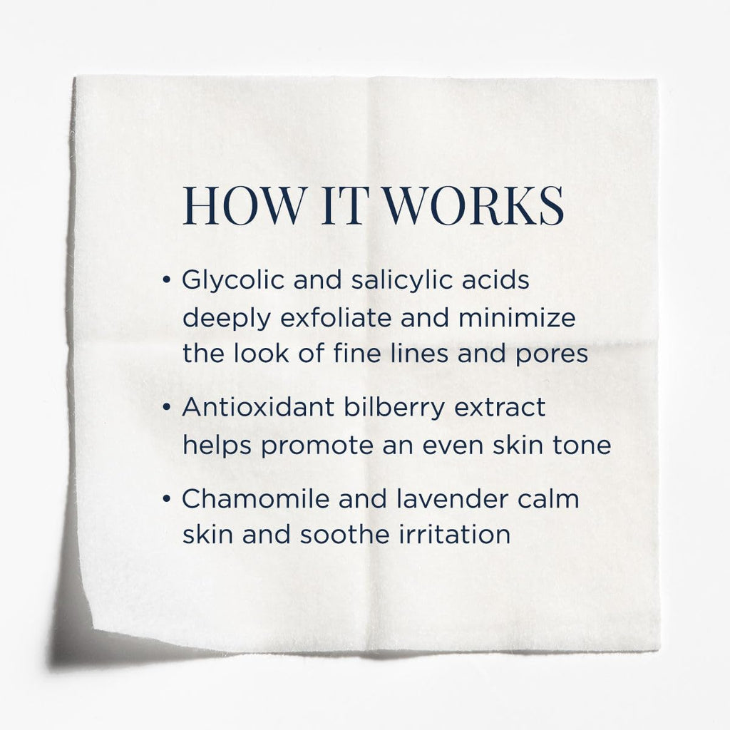 m-61 PowerGlow 20% Glycolic Acid Overnight Facial Peel - Professional Strength Exfoliating Pad