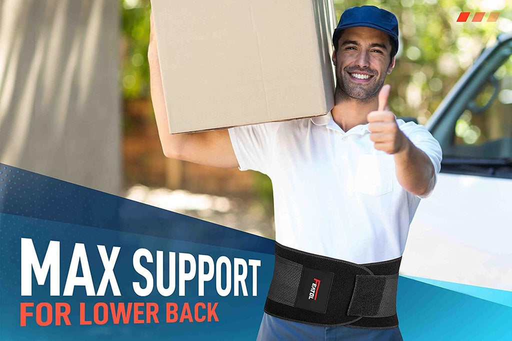 FEATOL Back Brace for Sciatica & Herniated Disc Relief - Adjustable Lumbar Support Belt