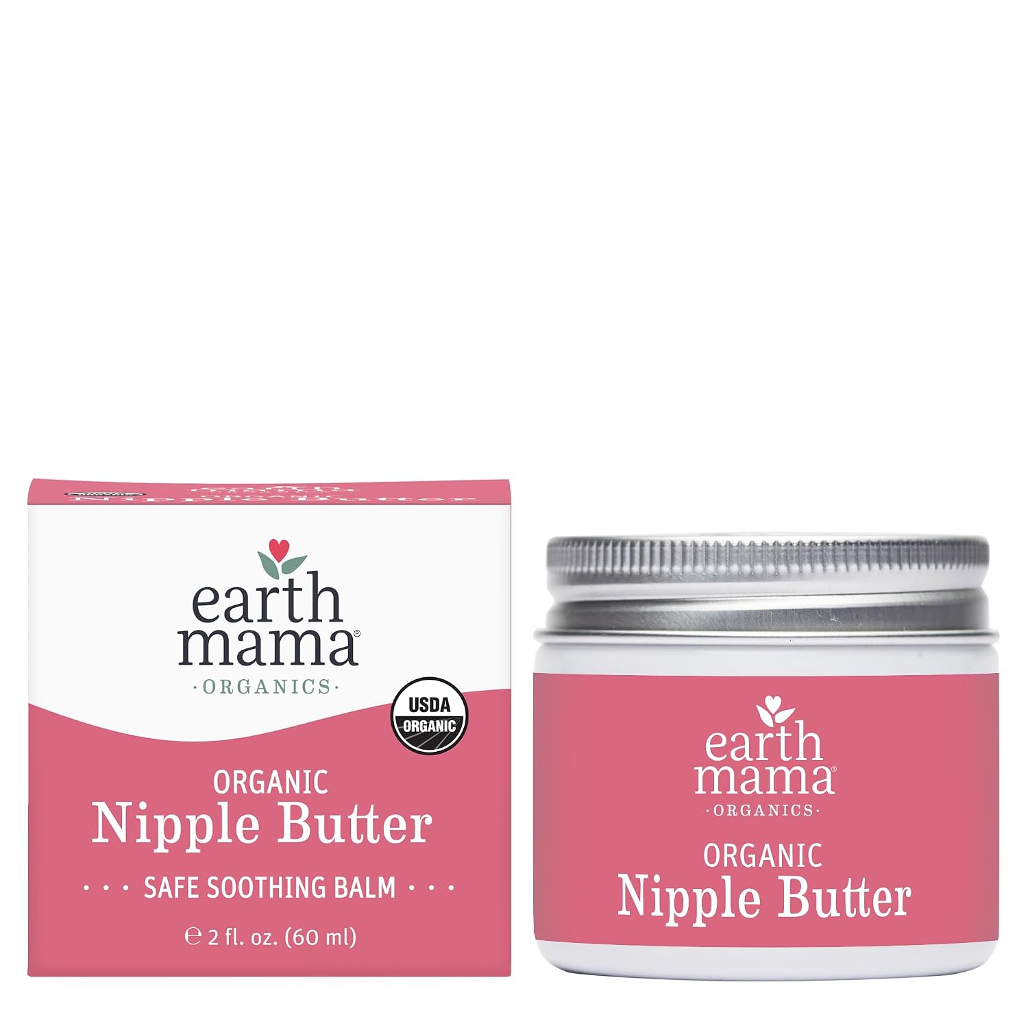 Earth Mama Organic Lanolin-Free Nipple Butter - 2 fl oz for Breastfeeding Moms