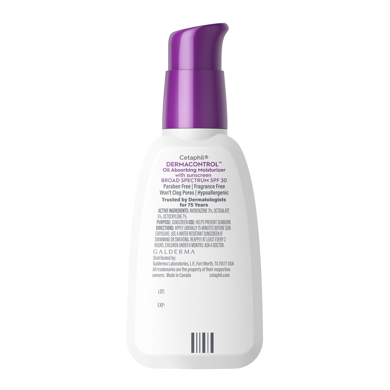 Cetaphil DermaControl Oil-Absorbing Moisturizer with SPF 30 for Oily Skin, 4 fl oz