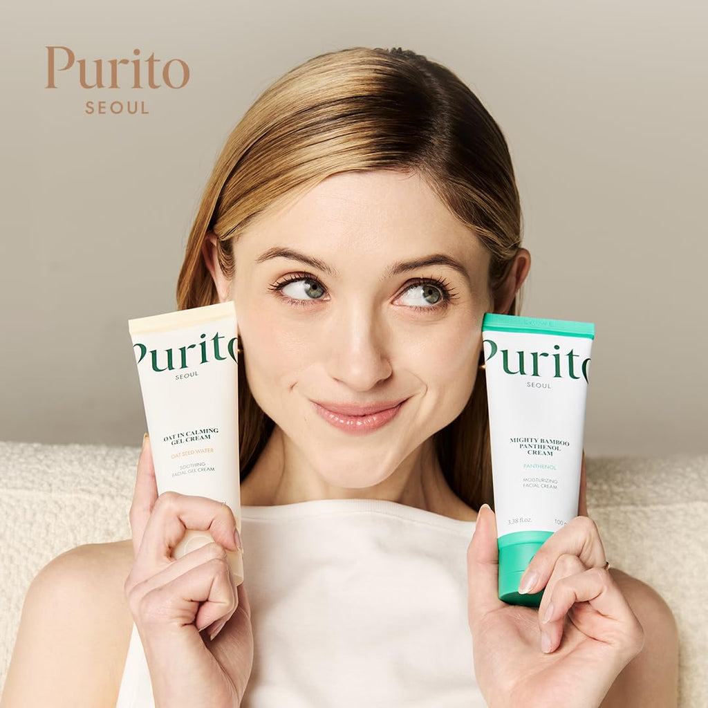PURITO Oat Calming Gel Cream - Lightweight Moisturizer for Blemish Calm & Soothing Hydration (100mL)