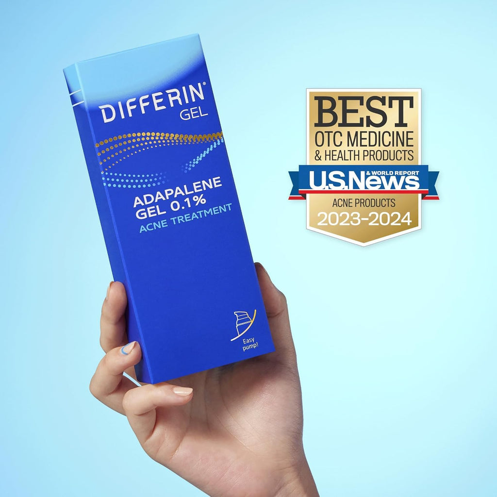 Differin Acne Treatment Gel - 0.1% Retinoid for Clear Skin, 45g Pump