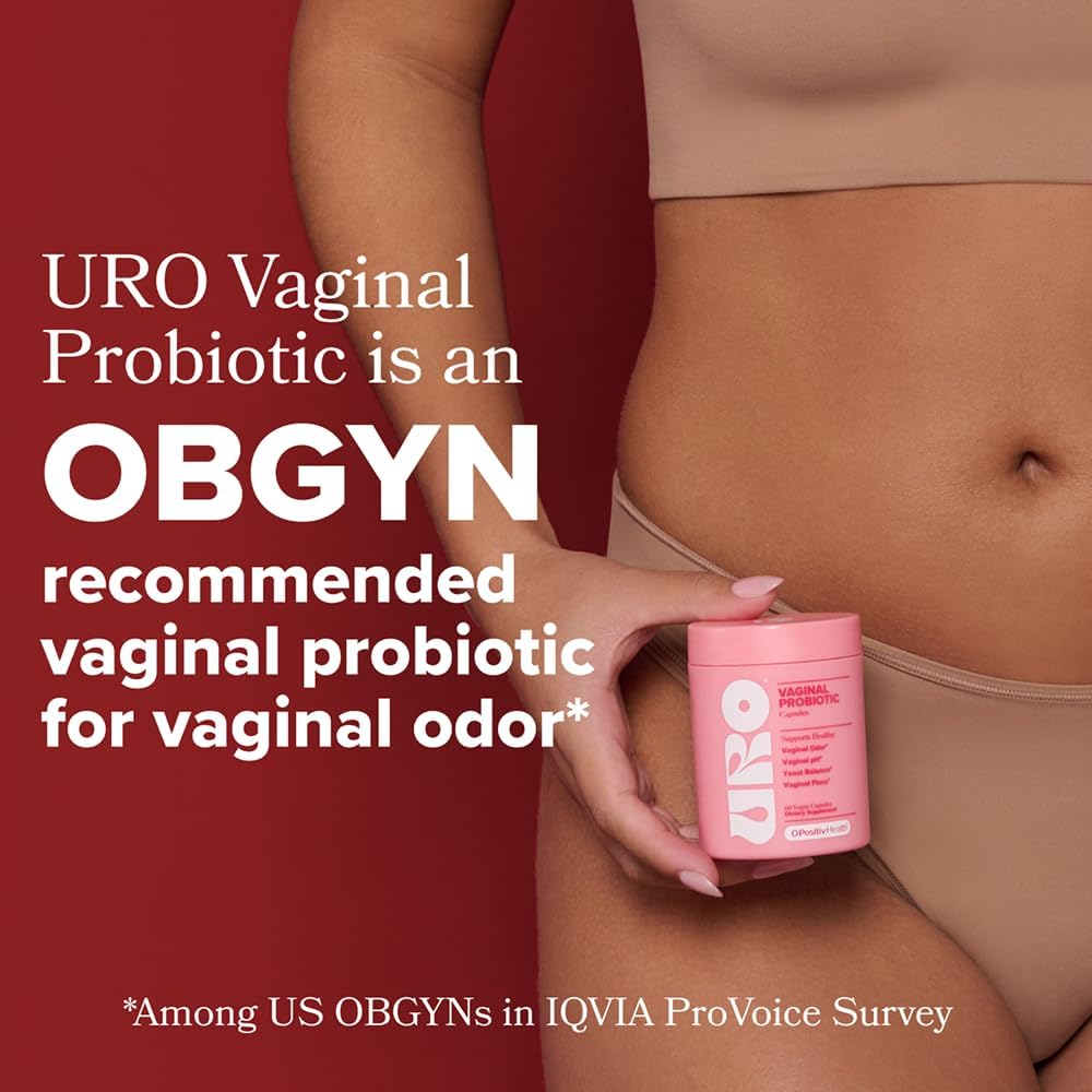 O Positiv URO Vaginal Probiotics for Women - pH Balance & Healthy Odor, 60 Capsules