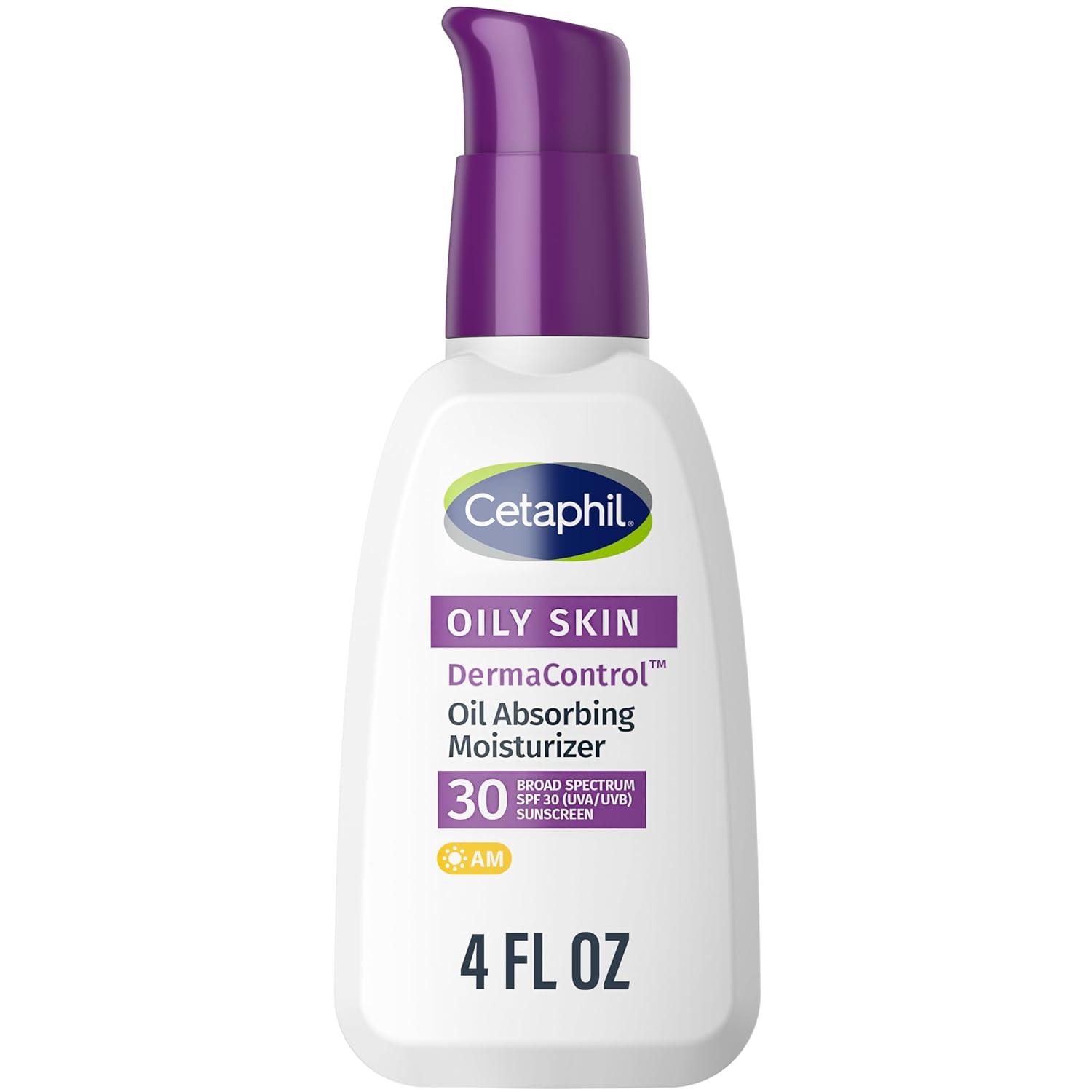 Cetaphil DermaControl Oil-Absorbing Moisturizer with SPF 30 for Oily Skin, 4 fl oz