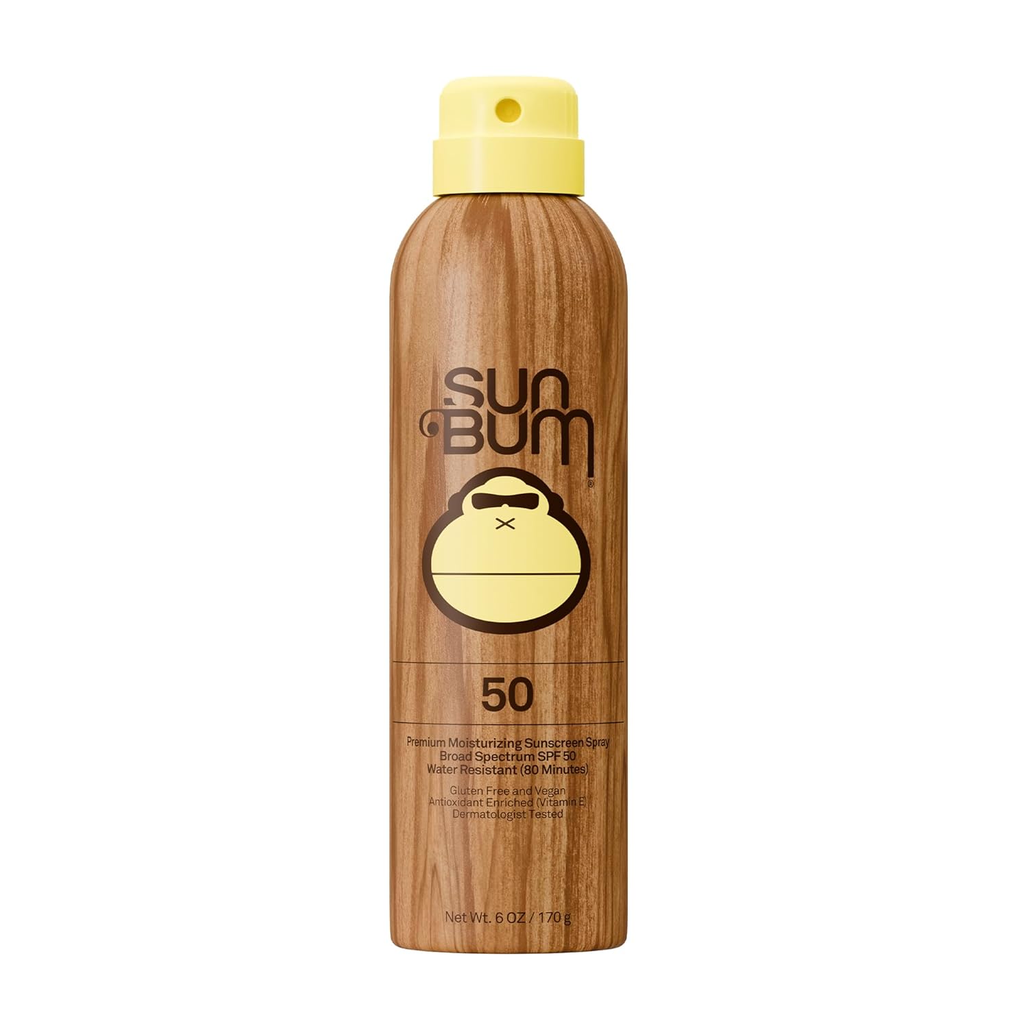 Sun Bum Original SPF 50 Sunscreen Spray - Broad Spectrum Moisturizing with Vitamin E (6 oz)