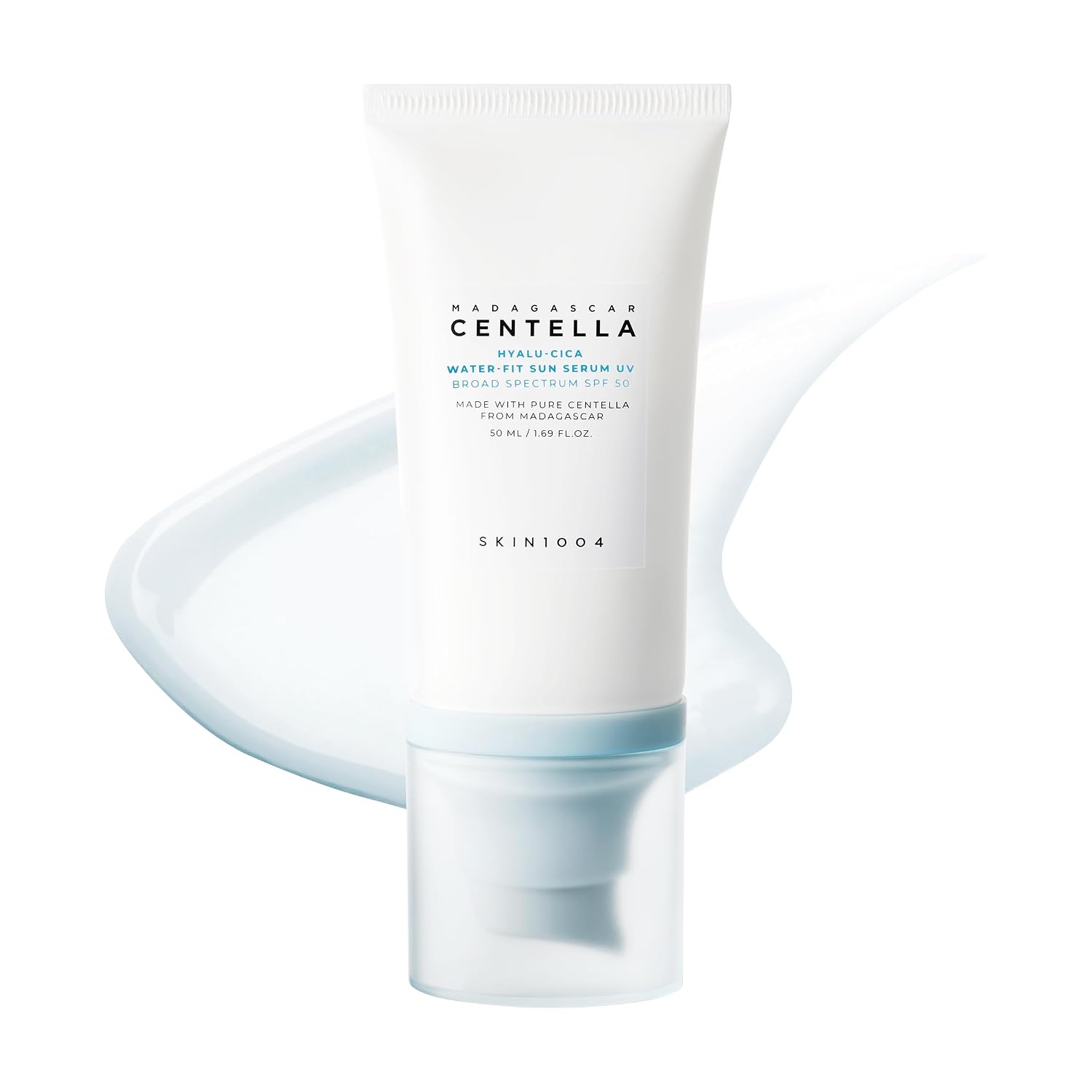 SKIN1004 Centella Hyalu-Cica Sun Serum SPF 50 - Lightweight Daily Facial Sunscreen for All Skin Types