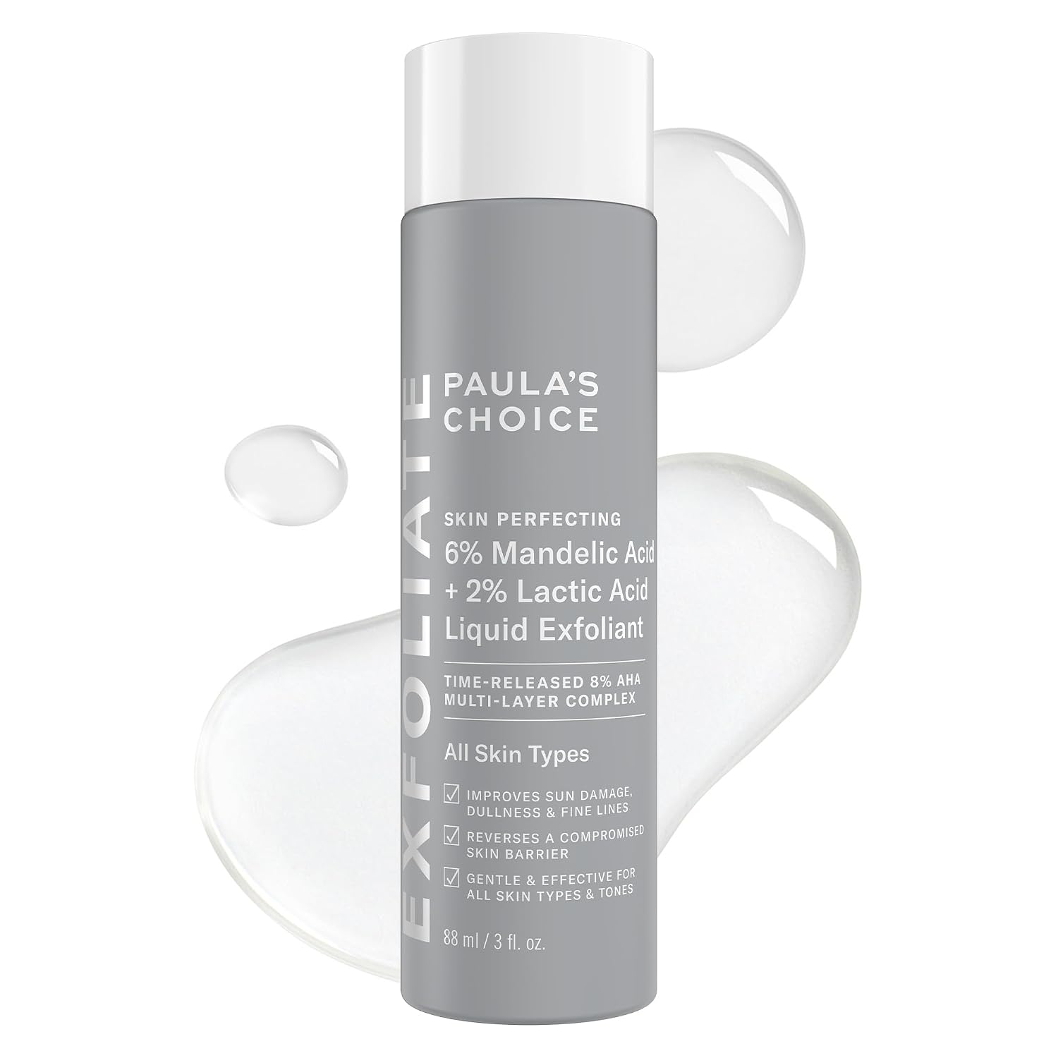 Paula's Choice 6% Mandelic + 2% Lactic Acid Daily Exfoliant for Sensitive Skin, 3 fl oz