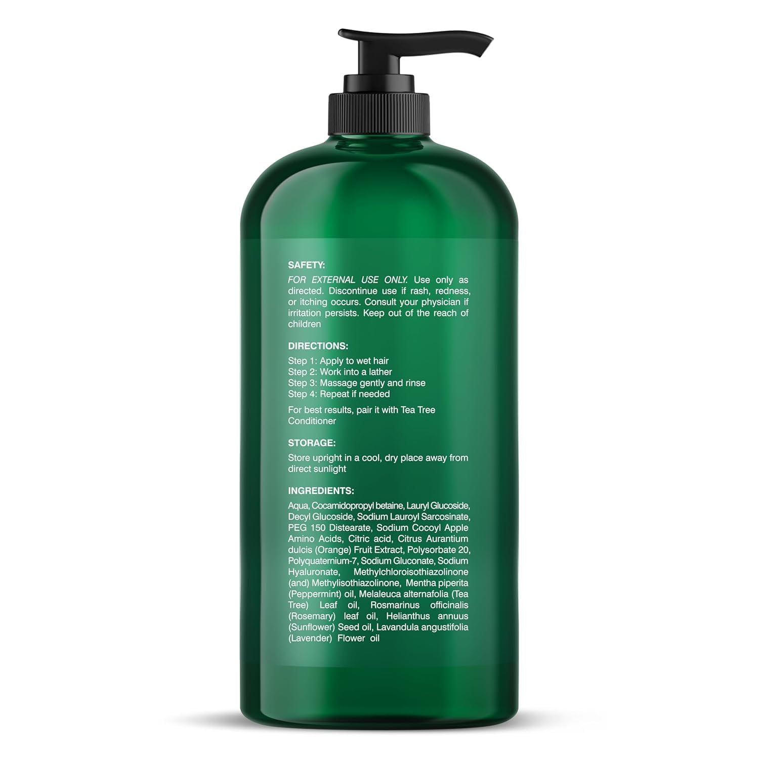 Botanic Hearth Tea Tree Shampoo for Dandruff & Dry Scalp - Vitamin C, Peppermint Oil, 16oz