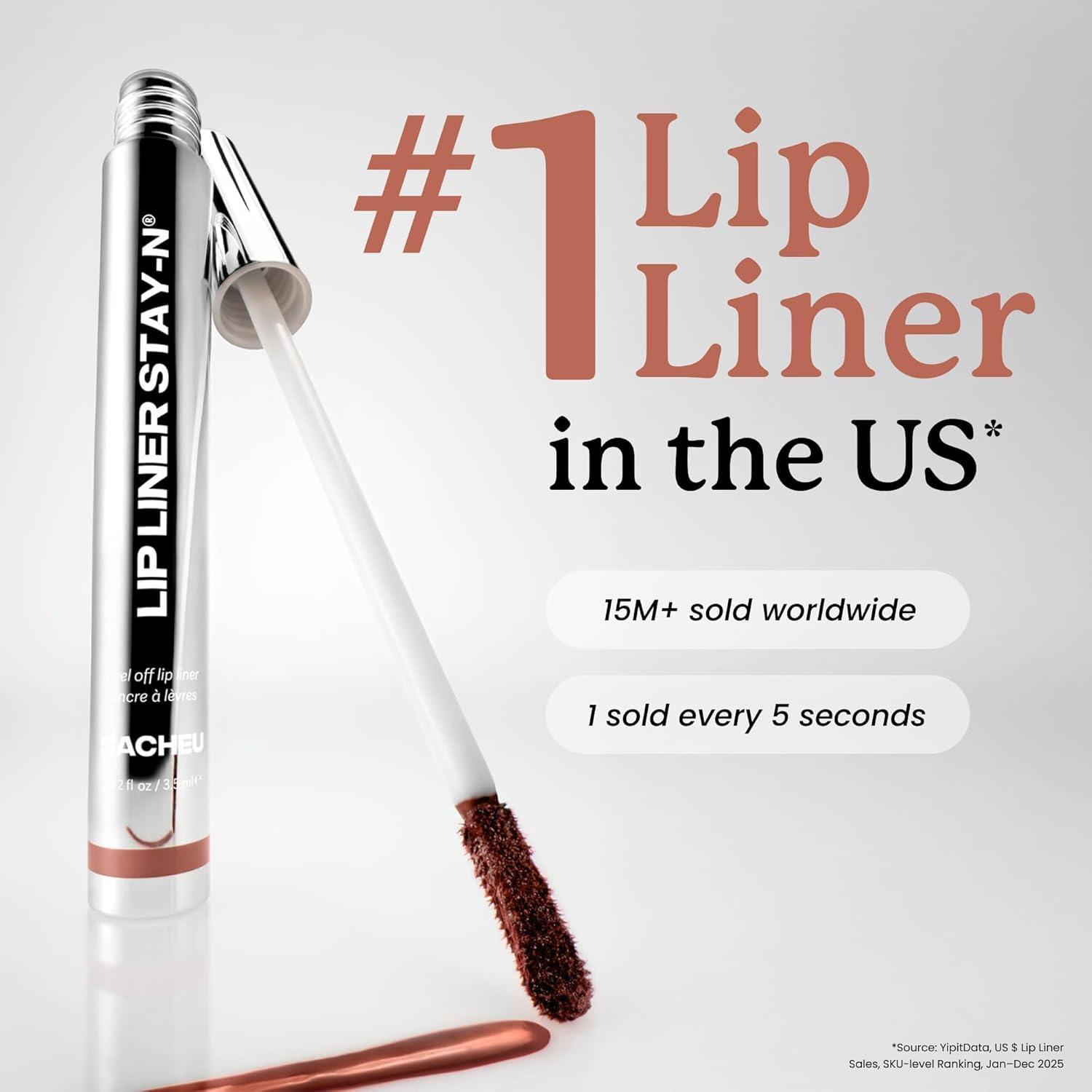 Sacheu STAY-N Peel Off Lip Liner - Long Lasting Waterproof Matte Lip Stain with Hyaluronic Acid