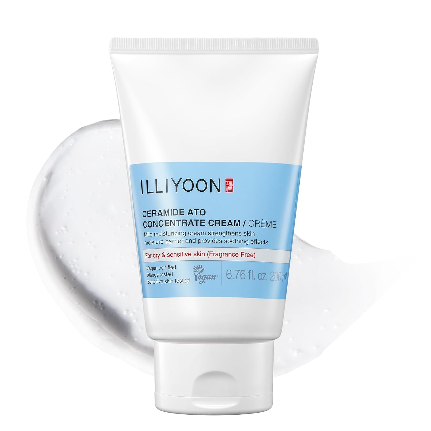 Illiyoon Ceramide Ato Concentrate Cream - 100hr Hydration for Dry & Sensitive Skin, Gentle for All Ages