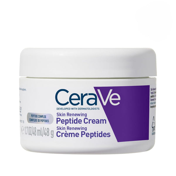 CeraVe Skin Renewing Night Cream - Niacinamide & Peptide Complex for Hydrating Dry Skin, 1.7 oz