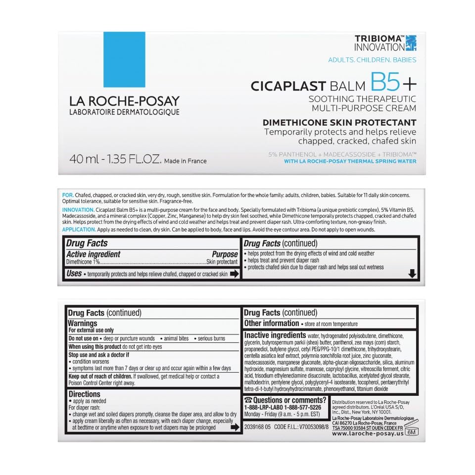 La Roche-Posay Cicaplast Balm B5 - Soothing Cream for Dry Skin & Irritation