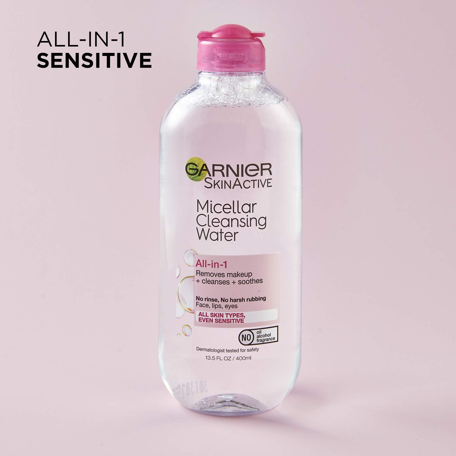 Garnier Micellar Cleansing Water for Sensitive Skin - All-in-1 Makeup Remover, 13.5 fl oz