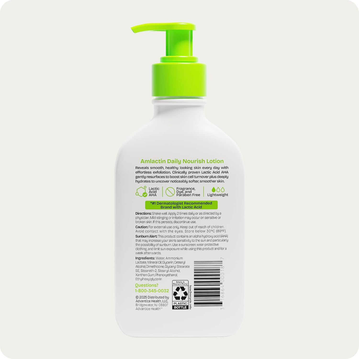AmLactin Daily Nourish Lotion: 12% Lactic Acid Moisturizer for Dry Skin