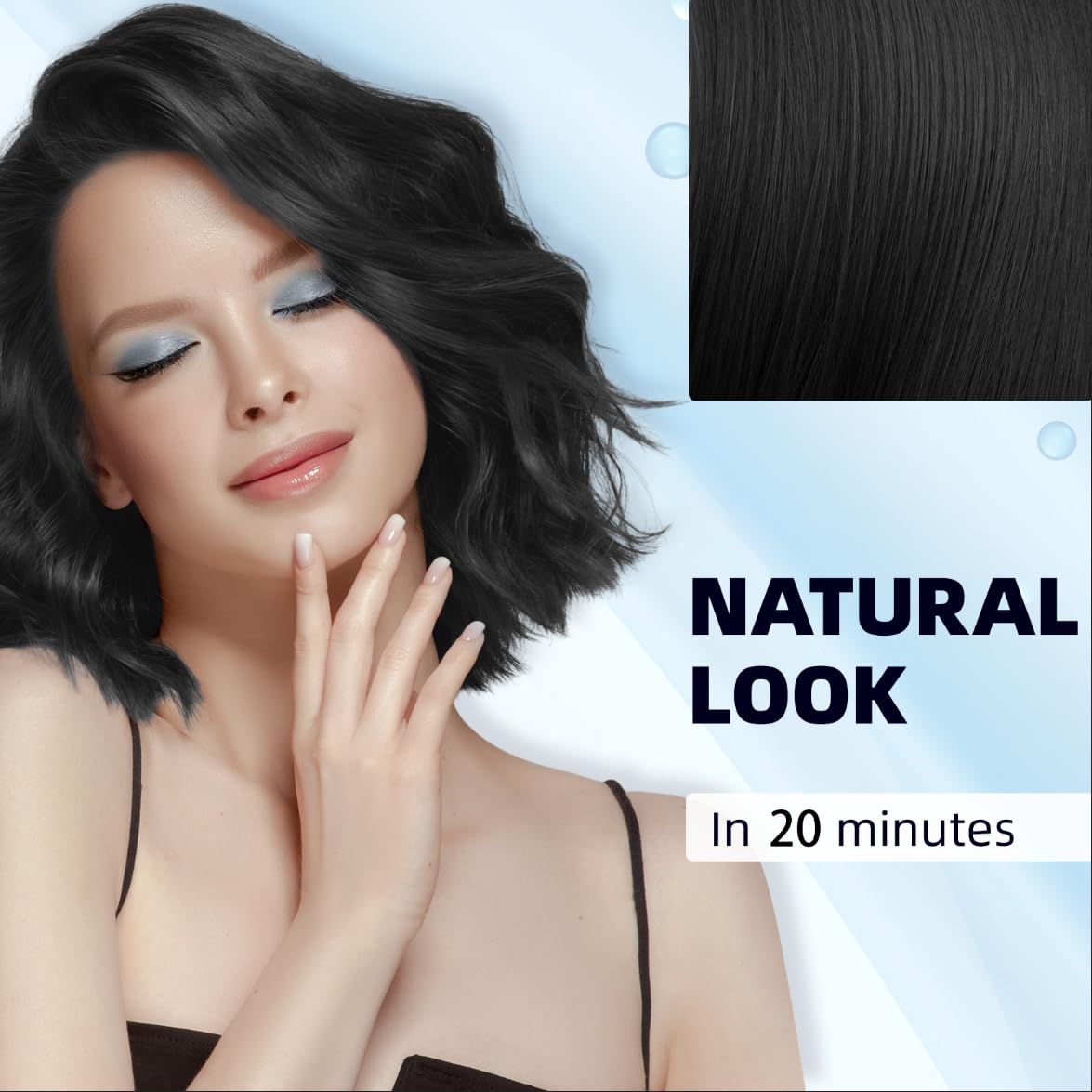 Ivnil Gray Hair Coverage Shampoo - Semi Permanent Dye for Men & Women, 500ml