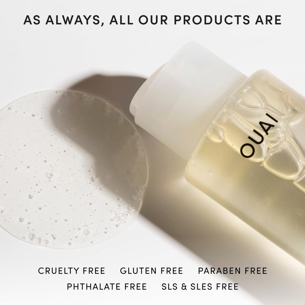 OUAI Fine Hair Volumizing Shampoo - Biotin Thickening for Flat Hair with Chia Seed Oil & Keratin, 10 Oz