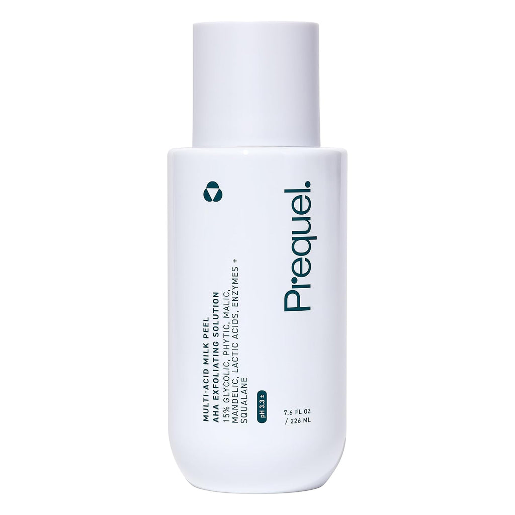 Prequel Skin Multi-Acid Milk Peel - 15% Glycolic Acid Face Exfoliant for Brighter, Smoother Skin, 7.6 oz