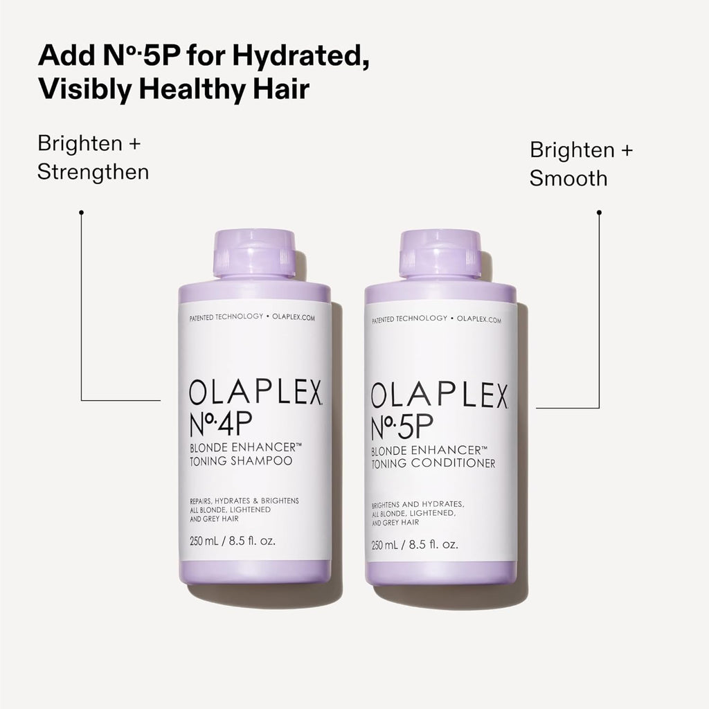 Olaplex Nº.4P Purple Toning Shampoo for Blonde Hair - Neutralizes Brassiness & Strengthens Damage, 250ml
