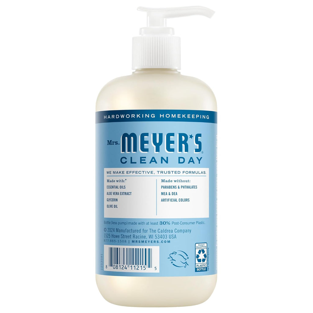 Mrs. Meyer's Clean Day Hand Soap - Rain Water Scent (3 Pack) | Non-Drying & Cruelty-Free
