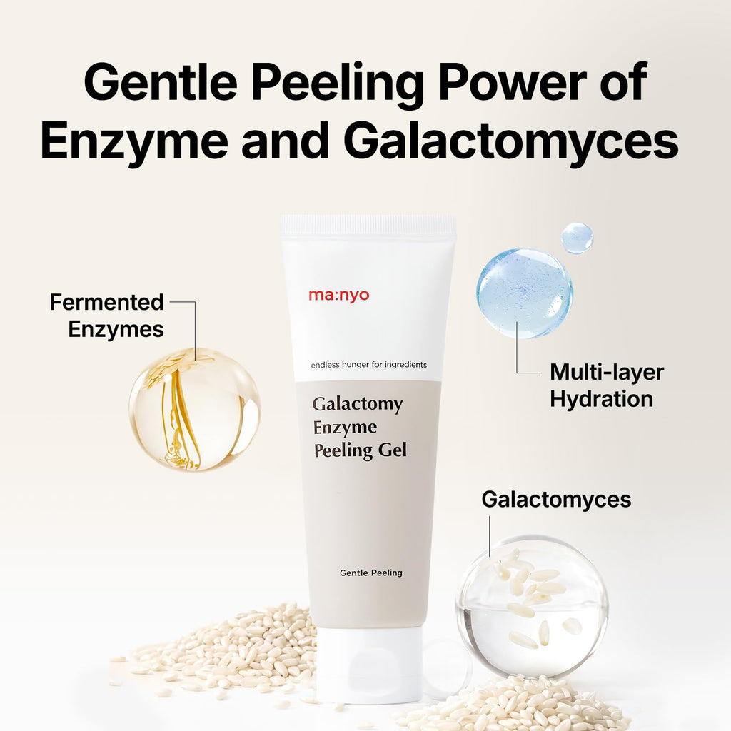 MANYO Galactomy Enzyme Face Peeling Gel - Gentle Exfoliation & Hydration for Smoother Skin, 2.5oz