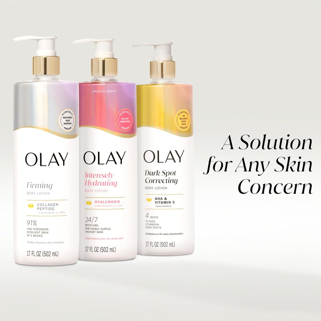 Firming Body Lotion for Women by Olay - Collagen Peptide Serum, 24hr Moisture & Fast Absorbing Formula, 17 fl oz